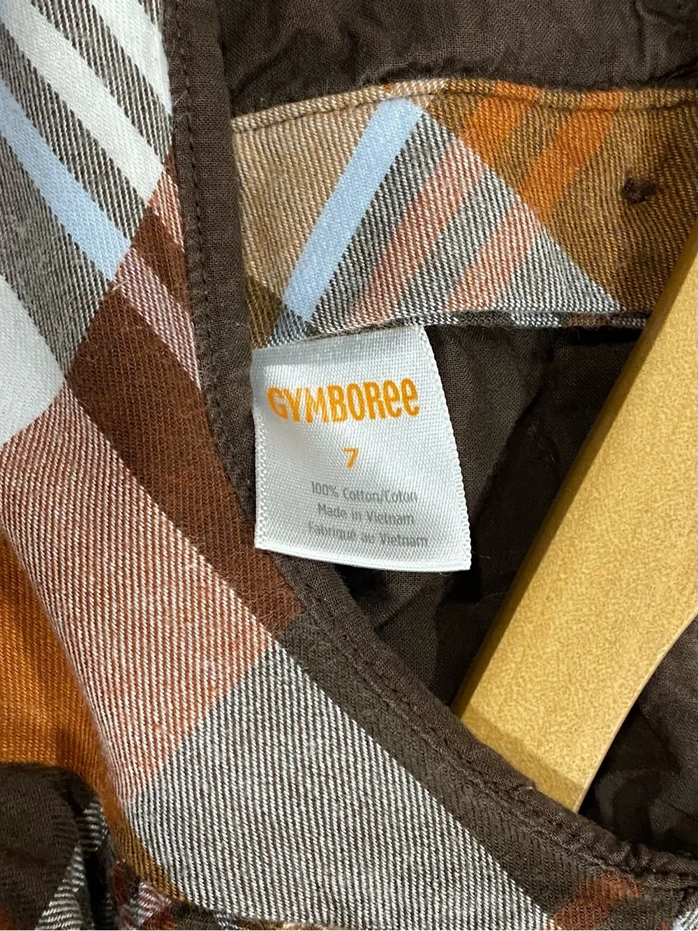 Gymboree Girl’s ‘Montana Mountain’ Brown Plaid Dress and Cowboy Hat Size 6
